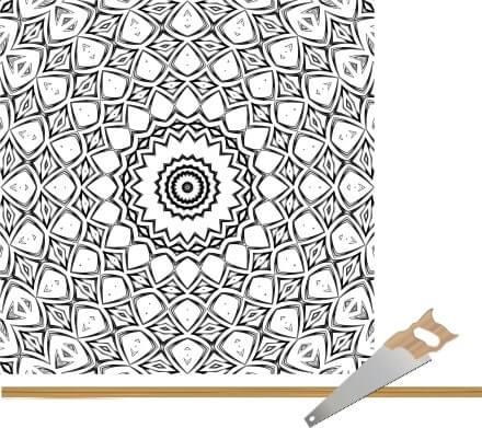 Lengte lat gelijk maken aan breedte doek